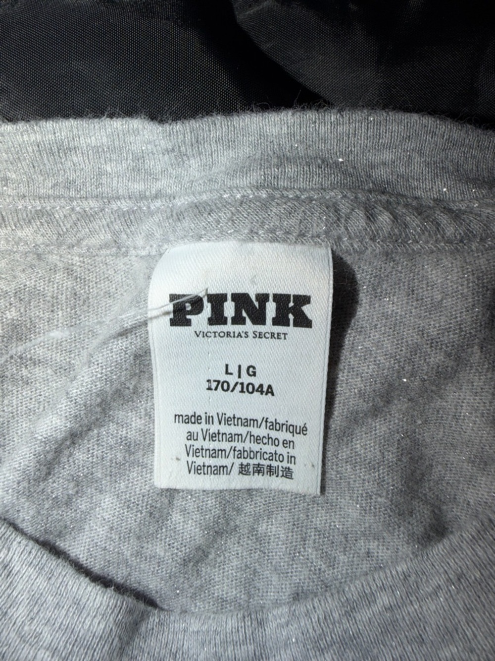 PINK Victoria's Secret Gray long sleeve tee